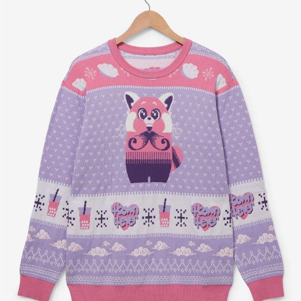 Disney Pixar Turning Red Panda Mei Holiday Sweater - BoxLunch Exclusive